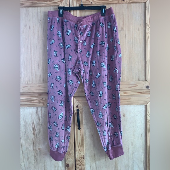 Secret Treasures velvety velour “owl printed” sleep pants size 2X (18-20W) - Picture 1 of 3